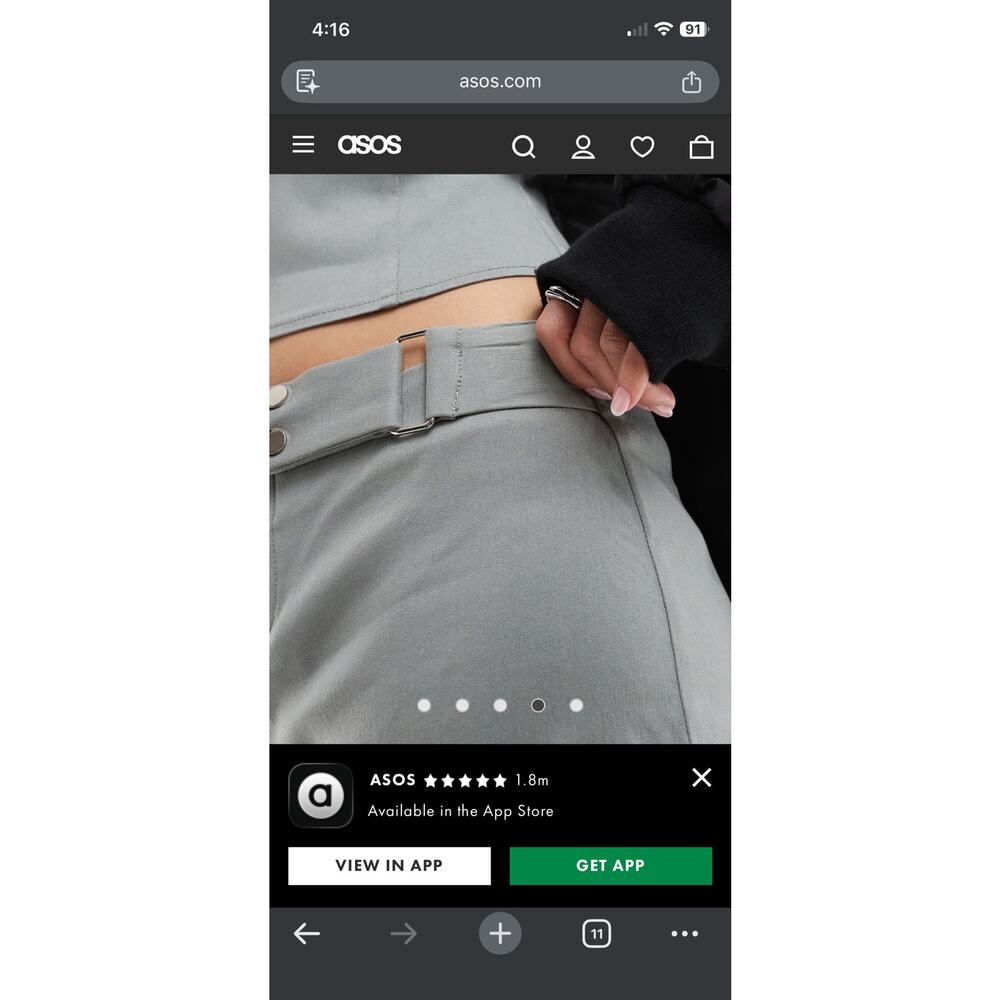 Motel Rocks Jarli Hot Pants XXS | Y2K new w tags Micro Shorts | NWT gray - Picture 12 of 13